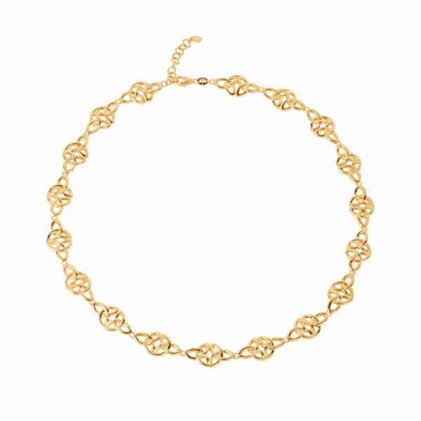 916 Gold Si Dian Jin Designer Series: Transverse Necklace