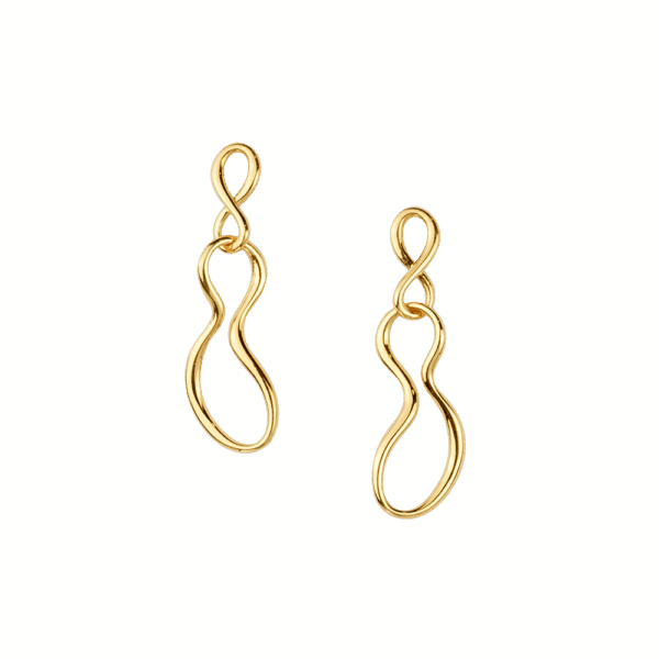 916 Gold Si Dian Jin Designer Series: Undulating Earrings