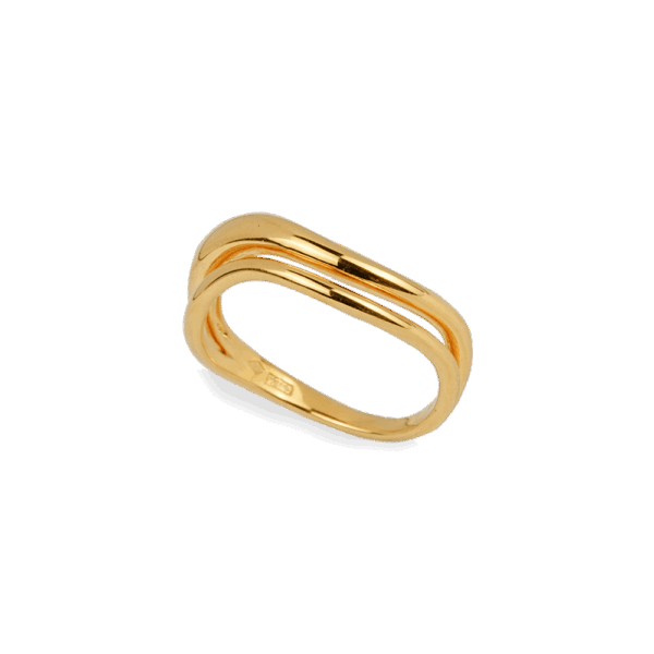 916 Gold Si Dian Jin Designer Series: Undulating Ring
