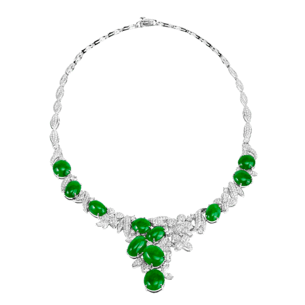 Designer Series: Olives Jadeite Diamond Necklace