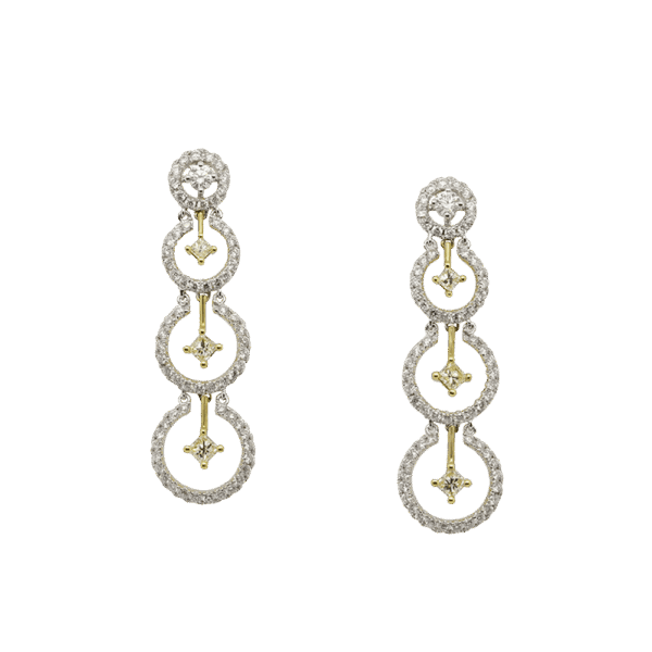 Yellow Diamond Dazzle Dangling Earrings