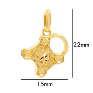 Designer Series – Charming SG “PadLock” 916 Gold Pendant