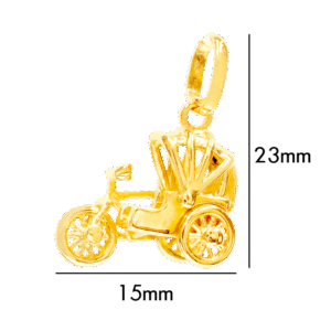 Designer Series – Charming SG “Trishaw” 916 Gold Pendant