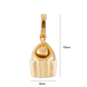 Designer Series Charm Pendant 916 Gold “Cuppy Cake”