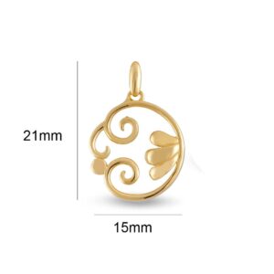 916 Gold Si Dian Jin Designer Series: Insignia Earring