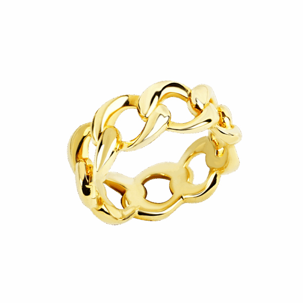 Minimalist Curb Link 916 Gold Ring