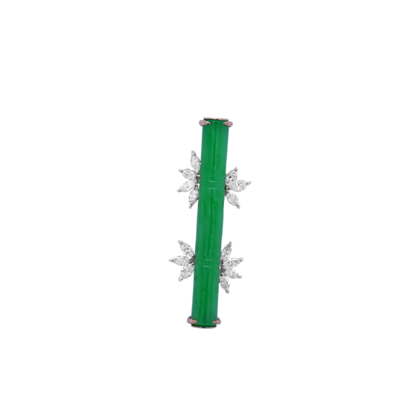The Noble Stalk Jadeite Diamond Pendant