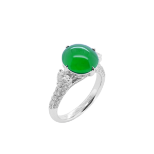 Butterfly Waltz Jadeite Diamond Ring