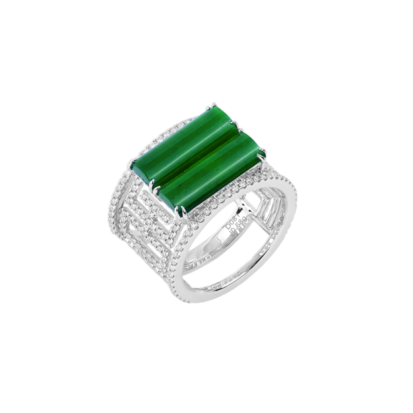 Continuum Jadeite Diamond Ring