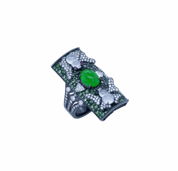 Twin Reverie Jadeite Ring