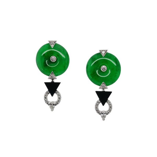 Resolute Insight Jadeite Diamond Earrings