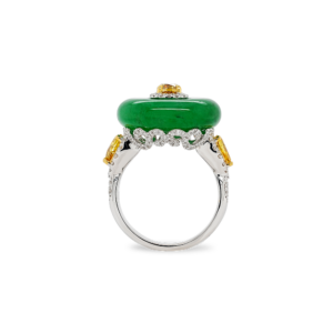 Lilypad Dreamscapes Jadeite Diamond Ring