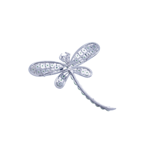 Dragonfly Jadeite Diamond Brooch