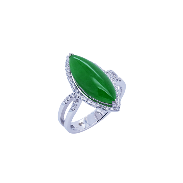 Jadeite Dew Diamond Ring