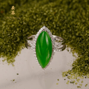 Jadeite Dew Diamond Ring