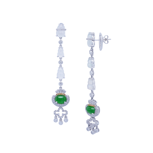 Imperial Blessing Jadeite Earrings