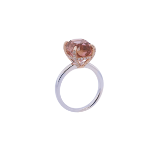 Sunset Veil Tourmaline Diamond Ring