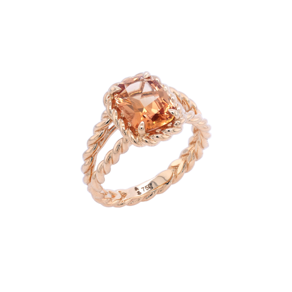 Sunlit Laurel Topaz Ring