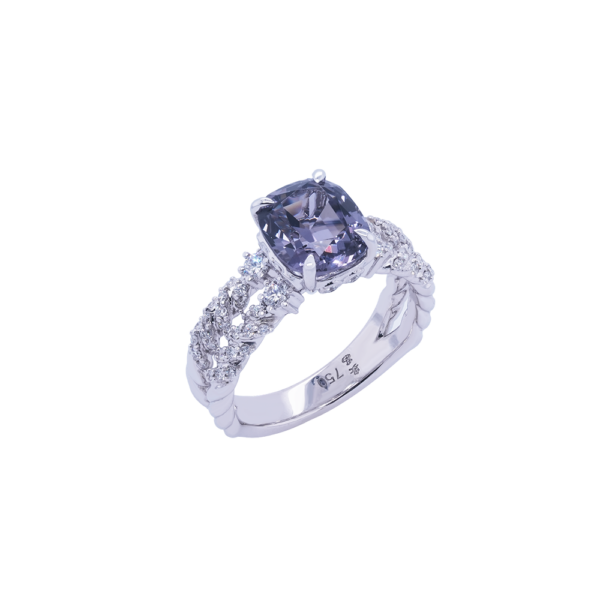 Wintervine Grey Spinel Diamond Ring