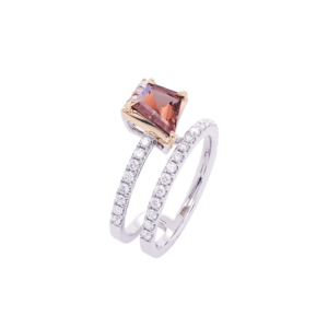 Blush Compass Malaia Garnet Diamond Ring