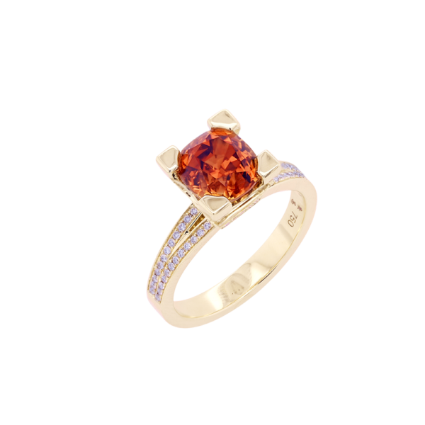 Parisian Romance Garnet Diamond Ring