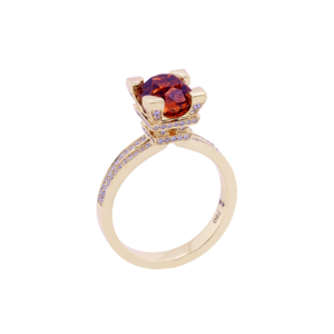 Parisian Romance Garnet Diamond Ring