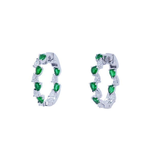 Devotion Emerald Diamond Earrings