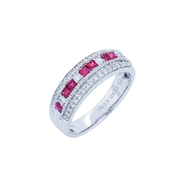 Ruby Interlude Diamond Ring