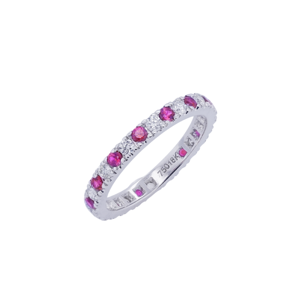Red Thread Ruby Diamond Ring