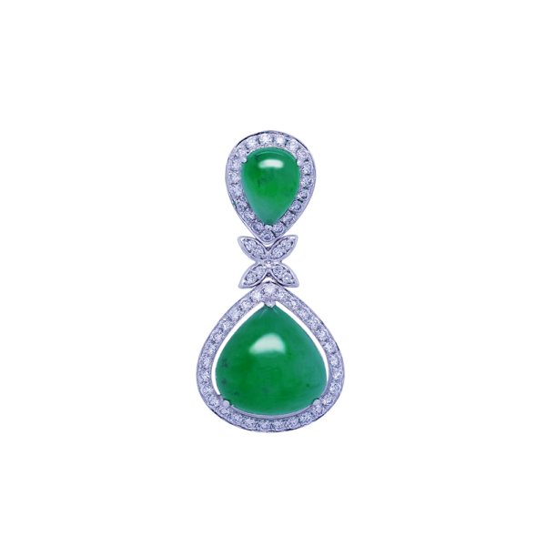 Spring’s Promise Jadeite Diamond Pendant