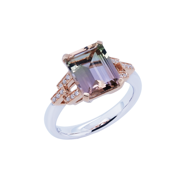 Chromelle Bi colour Tourmaline Ring