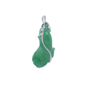 Auspicious Harvest Jadeite Diamond Pendant