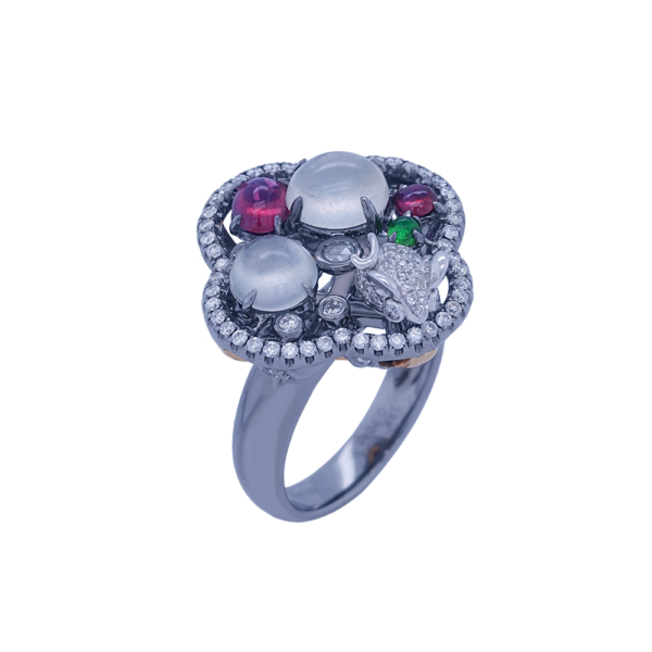Auspice of Abundance Icy Jadeite Ring